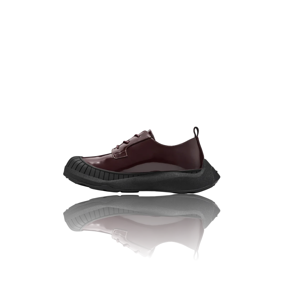 Burgundy Leather Oxford Shoes